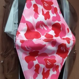 A bathing ape Bape abc camo pink mask ladies size